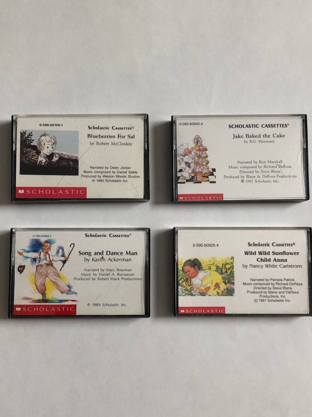 Scholastic Audio Cassette Read Along Tapes Lot of 4